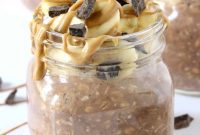 Power-Packed Chocolate Peanut Butter Banana Overnight Oats