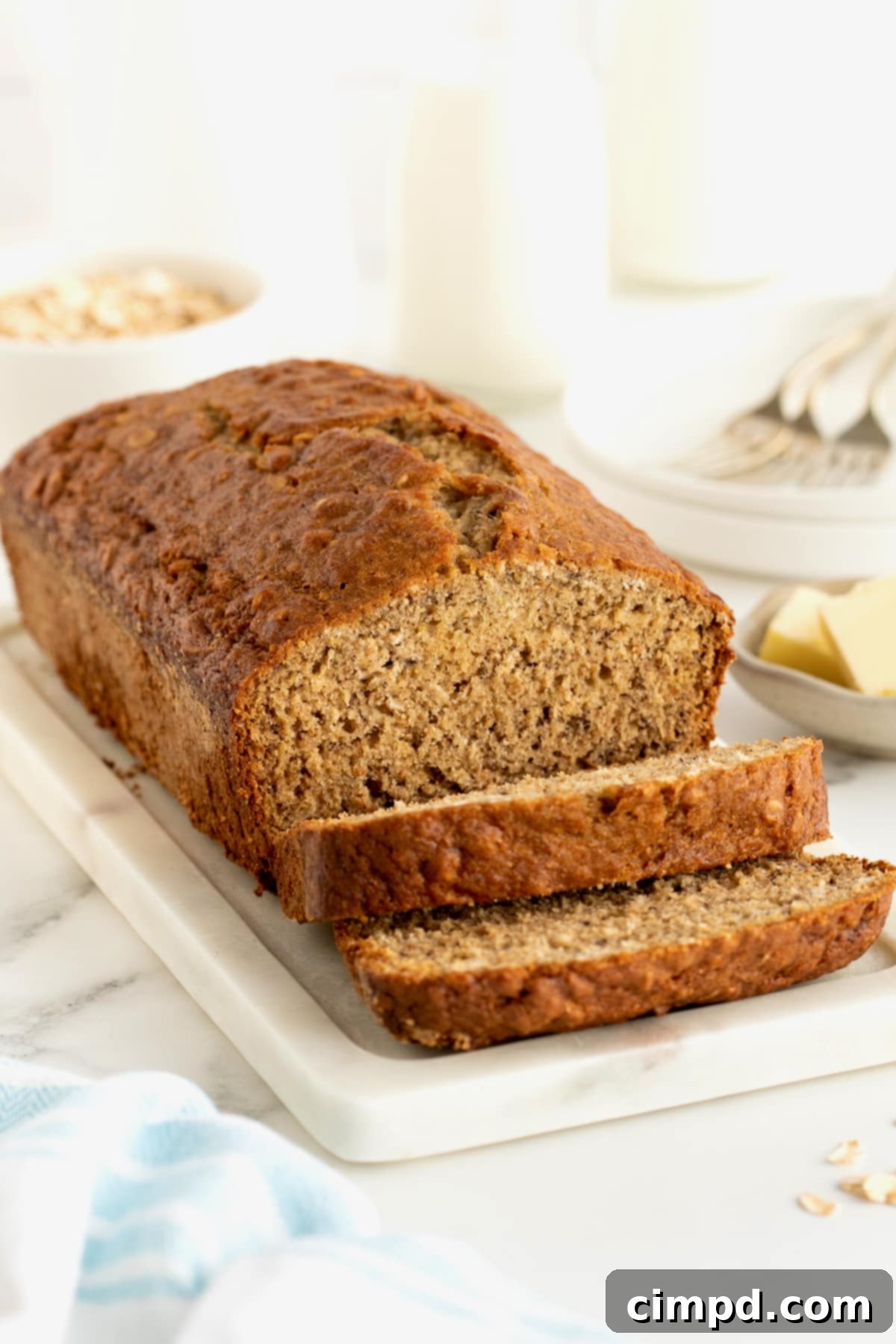 Banana Oat Whole Wheat Bread 1 featured 1079