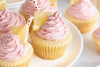 Zesty Strawberry Lemonade Cupcakes