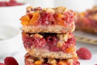 Rustic Peach Raspberry Crumbles