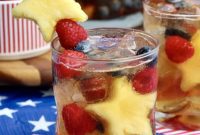 Star-Spangled Sweet Tea Sparkler and Fruit Kabobs