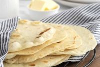 Fluffy, Fresh Homemade Flour Tortillas
