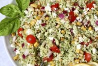 Vibrant Pesto Rice Salad