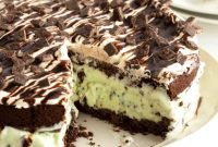 Refreshing Mint Chocolate Chip Ice Cream Cake