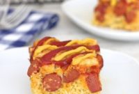 Golden Cheesy Corn Dog Bake