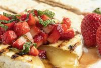 Gourmet Grilled Brie with Strawberries