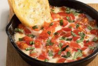 Bubbly Baked Caprese Dip