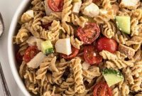 Mediterranean Hummus Pasta Salad