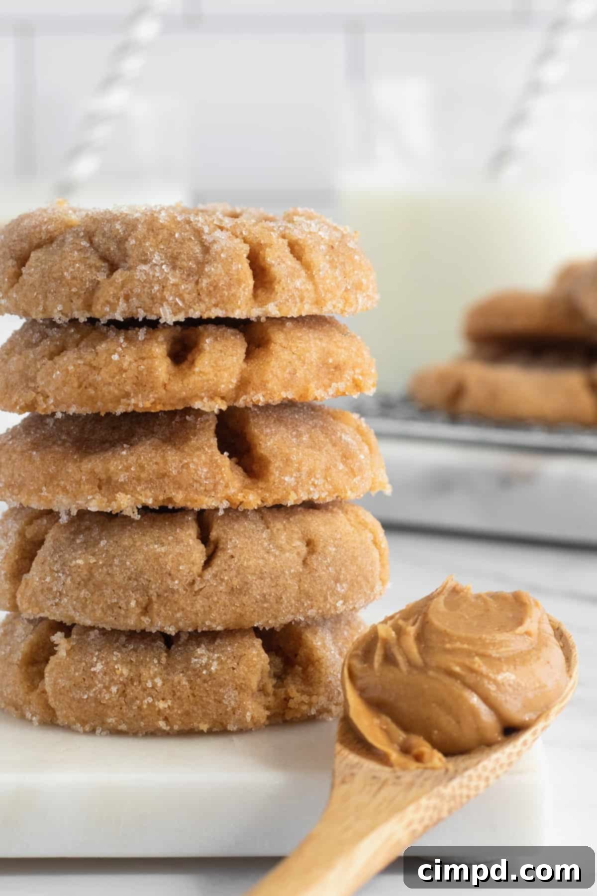 Effortless 4 Ingredient Flourless Peanut Butter Cookies 1 featured 23064