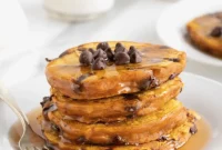 Spiced Pumpkin Chocolate Chip Pancakes