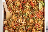Effortless Sheet Pan Shrimp Pad Thai