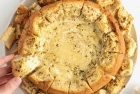 Melty Garlic Butter Brie in a Sourdough Bread Bowl