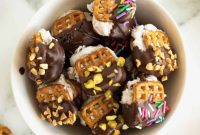 Sweet and Salty Pretzel Ice Cream Bites