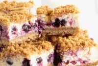 Zesty Lemon Blueberry Cheesecake Bars