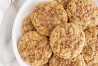Toffee Crunch Brown Sugar Oatmeal Cookies