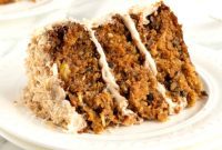 Warmly Spiced Carrot Coconut Cake with Tangy Cream Cheese Frosting