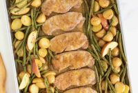 Sheet Pan Pork Chops with Roasted Apples and Garden Vegetables