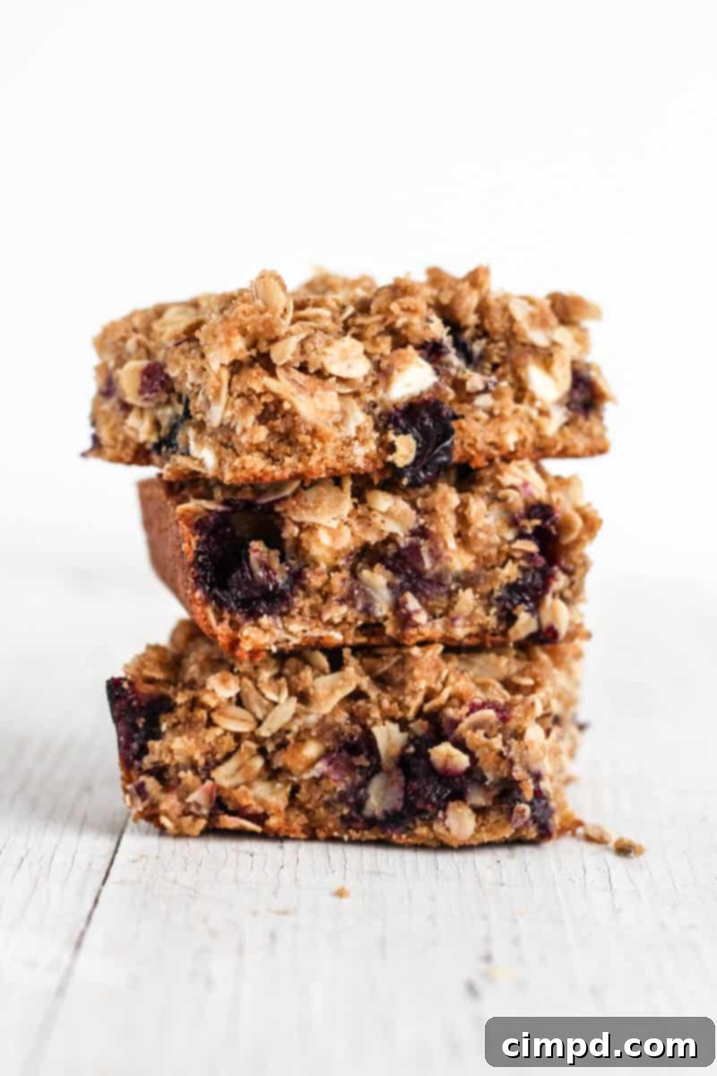 Chewy Brown Butter Blueberry White Chocolate Oat Bars 1 featured 4065