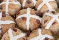 Artisanal Cranberry Hot Cross Buns