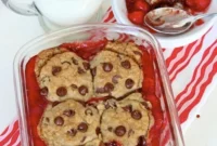 Decadent Cherry Chocolate Chip Cookie Cobbler