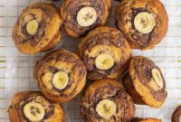Nutella Ribboned Banana Muffins