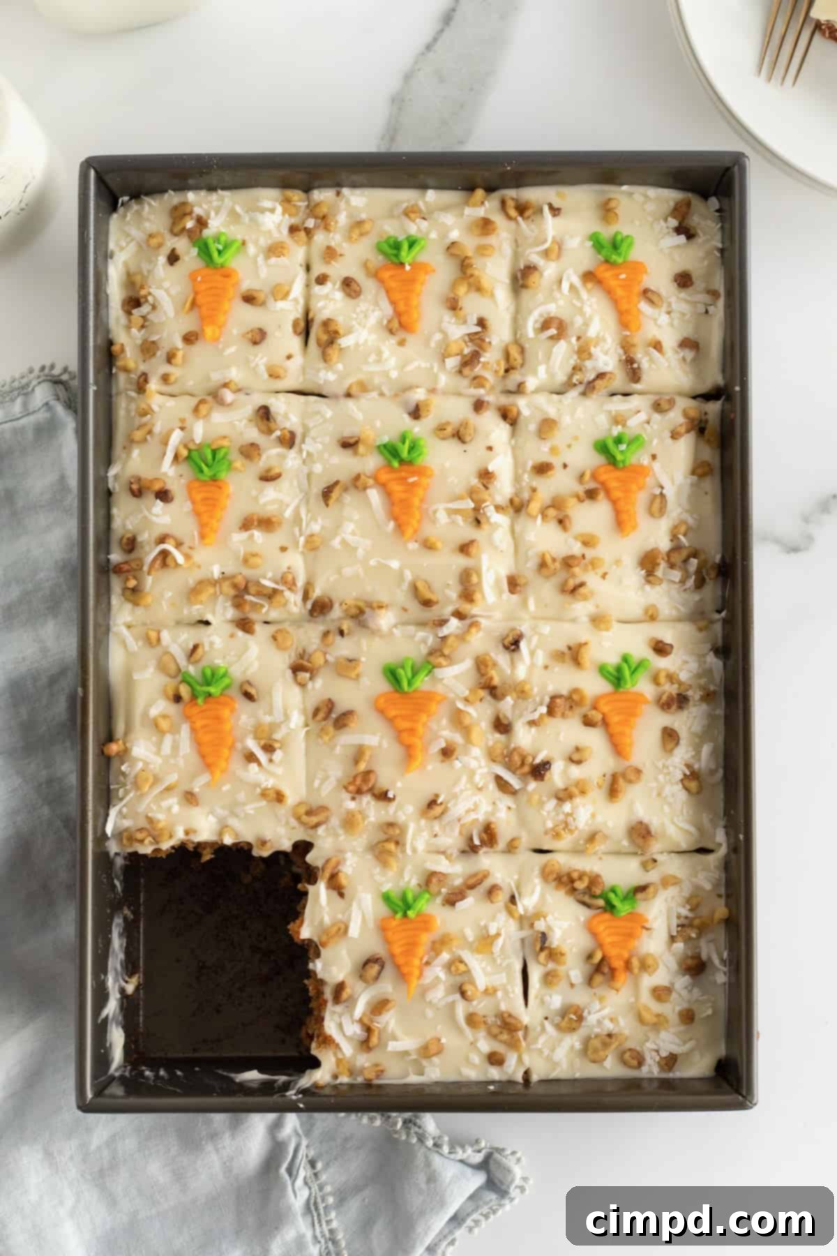 Perfectly Spiced Carrot Sheet Cake with Cream Cheese Frosting 1 featured 6300