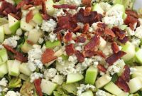 Sweet and Savory Brussels Sprout Salad with Bacon, Apple, and Gorgonzola