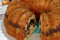 Molten Chocolate Chip Pound Cake