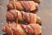 Maple Pumpkin Spice Glazed Bacon Wrapped Sausages