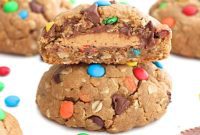 Ultimate Peanut Butter Cup Monster Cookies