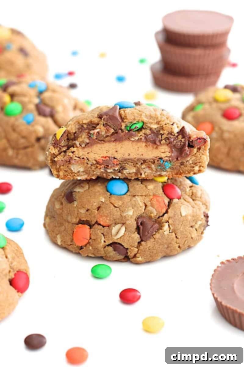 Ultimate Peanut Butter Cup Monster Cookies 1 featured 7340