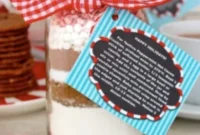 Peppermint Hot Chocolate Cookie Mix Jars