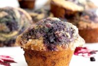 Marbled Blueberry Muffins