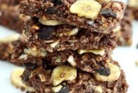 Five Ingredient No-Bake Chunky Monkey Granola Bars