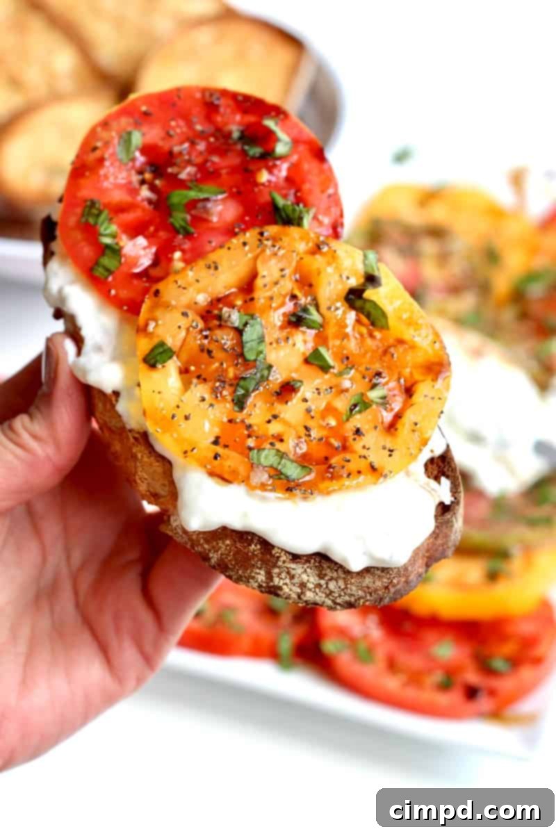 Burrata and Heirloom Tomato Toast 1 featured 9348