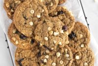Luscious White Chocolate Blueberry Oatmeal Cookies