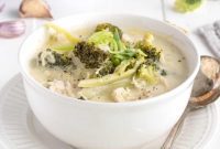 Hearty Broccoli Cheddar Chicken Soup