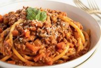 Authentic Bucatini Bolognese Perfection