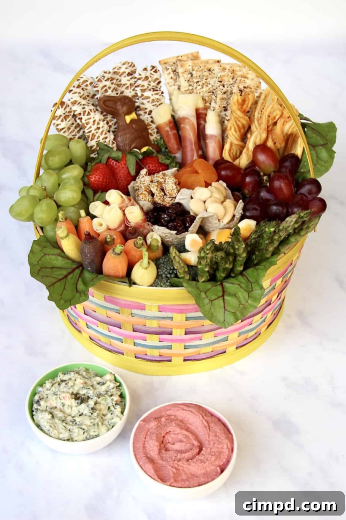 Easter Snack Basket featuring a delightful assortment of snacks