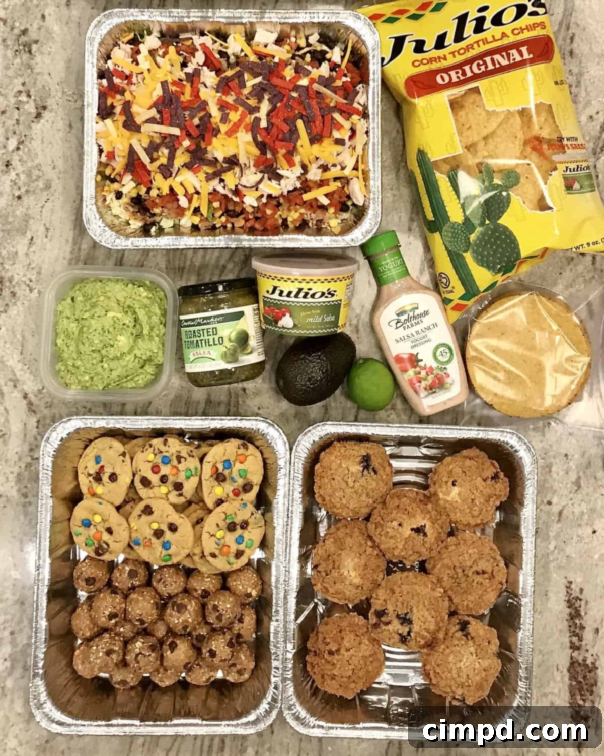 Meals of Kindness 3 A complete meal for a new family, featuring multiple dishes for diverse tastes.