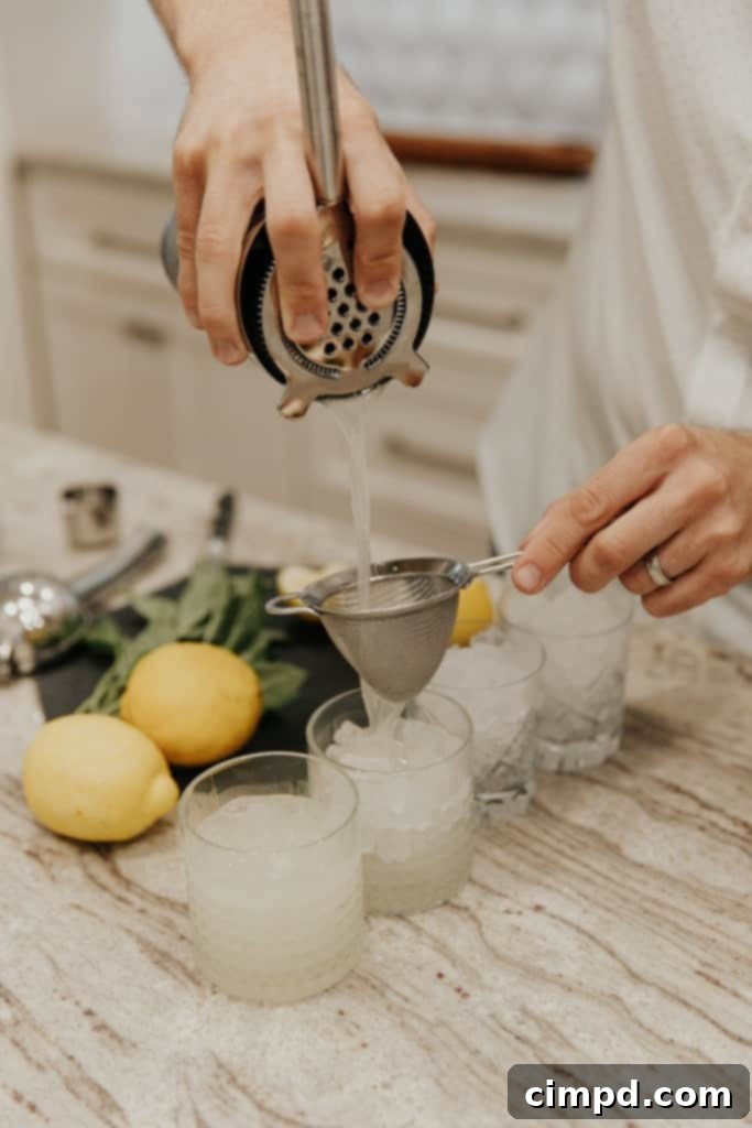 Mastering Cocktails: A Beginner's Guide 4 Cocktail Crafting Terminology: Understanding 'Double Strained' and 'Simple Syrup'