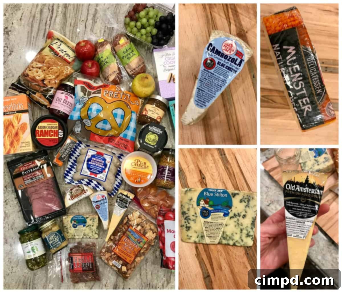 Octoberfest Snack Board Ingredients Layout