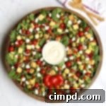 Christmas Salad Wreath with Creamy Italian Dressing
