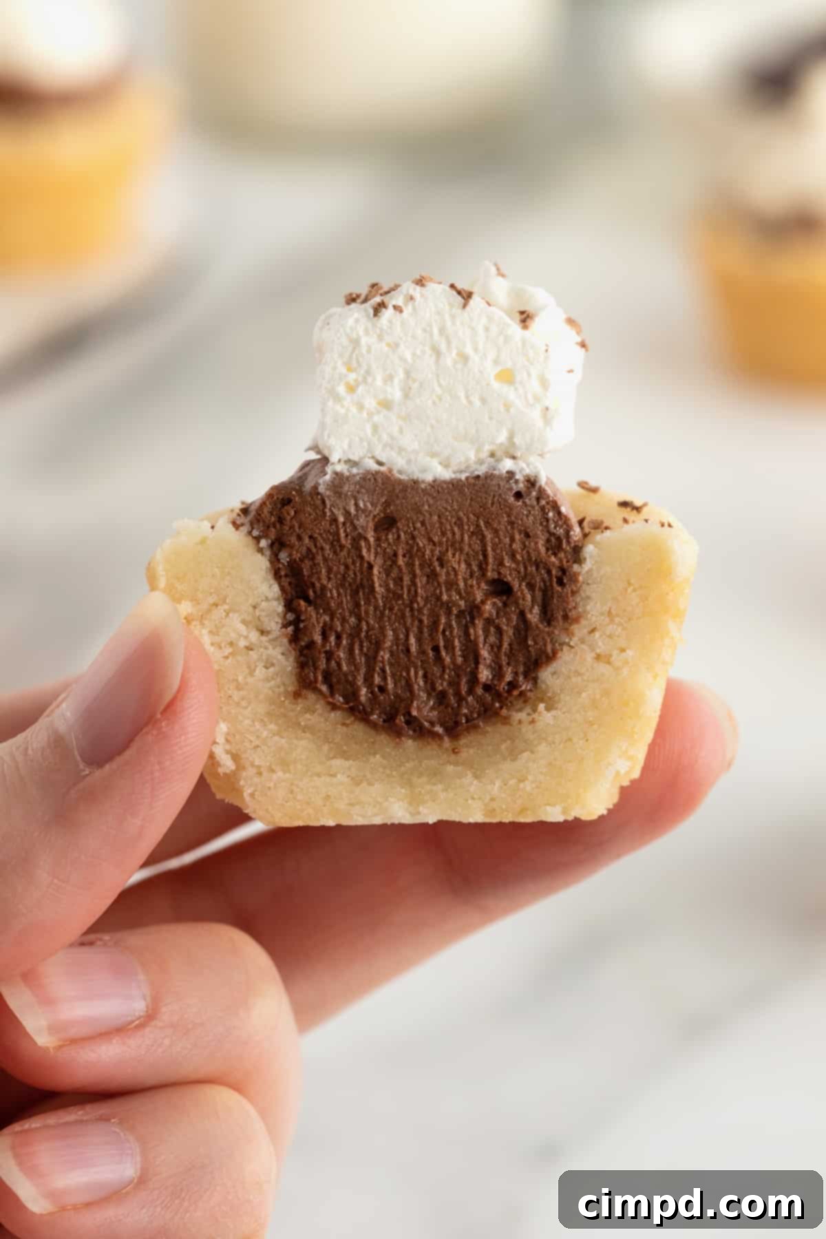 Mini Chocolate Fudge Cream Pies by The BakerMama