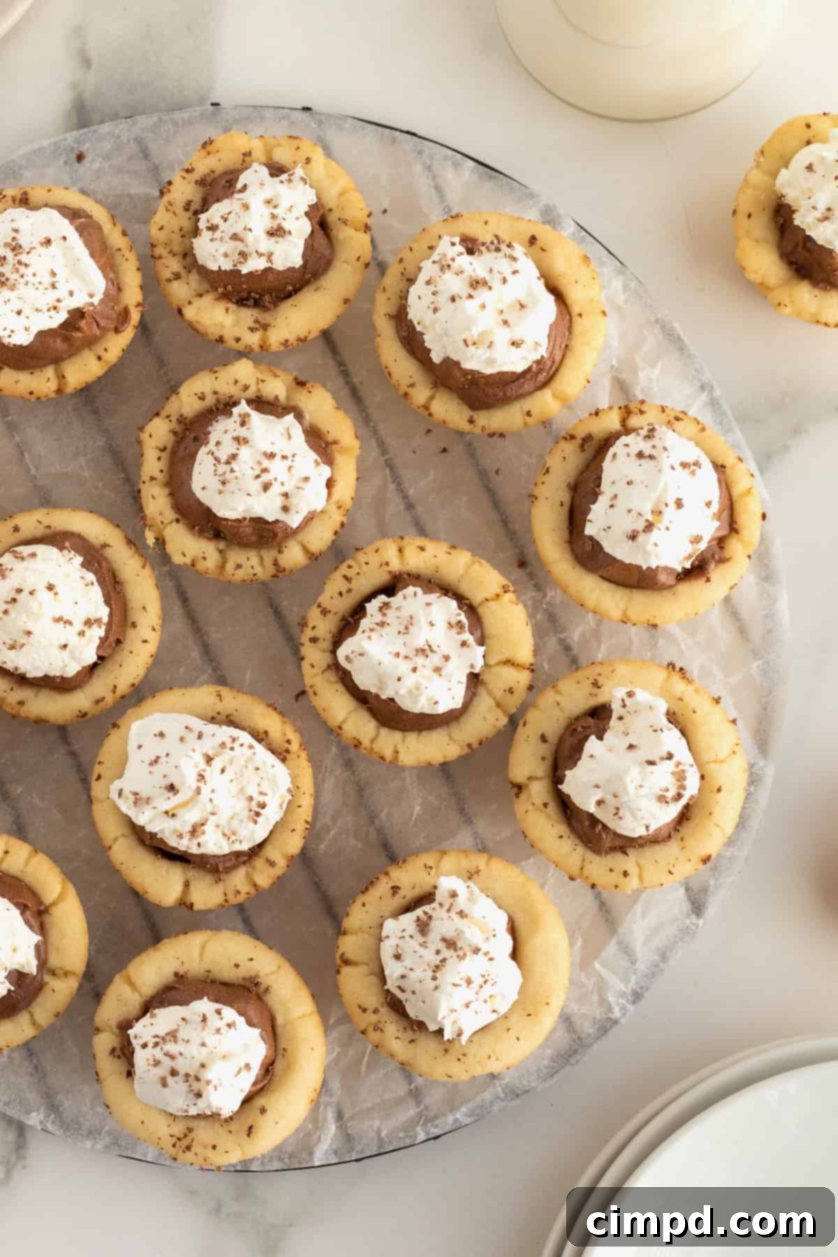 Mini Chocolate Fudge Cream Pies by The BakerMama