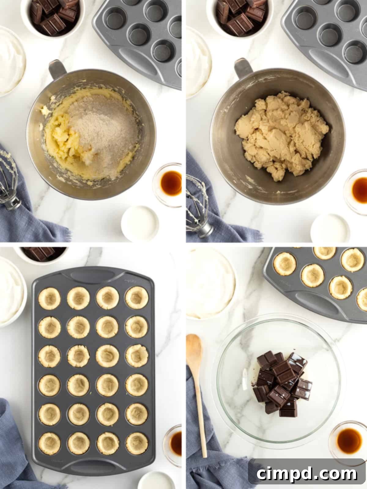 Mini Chocolate Fudge Cream Pies by The BakerMama