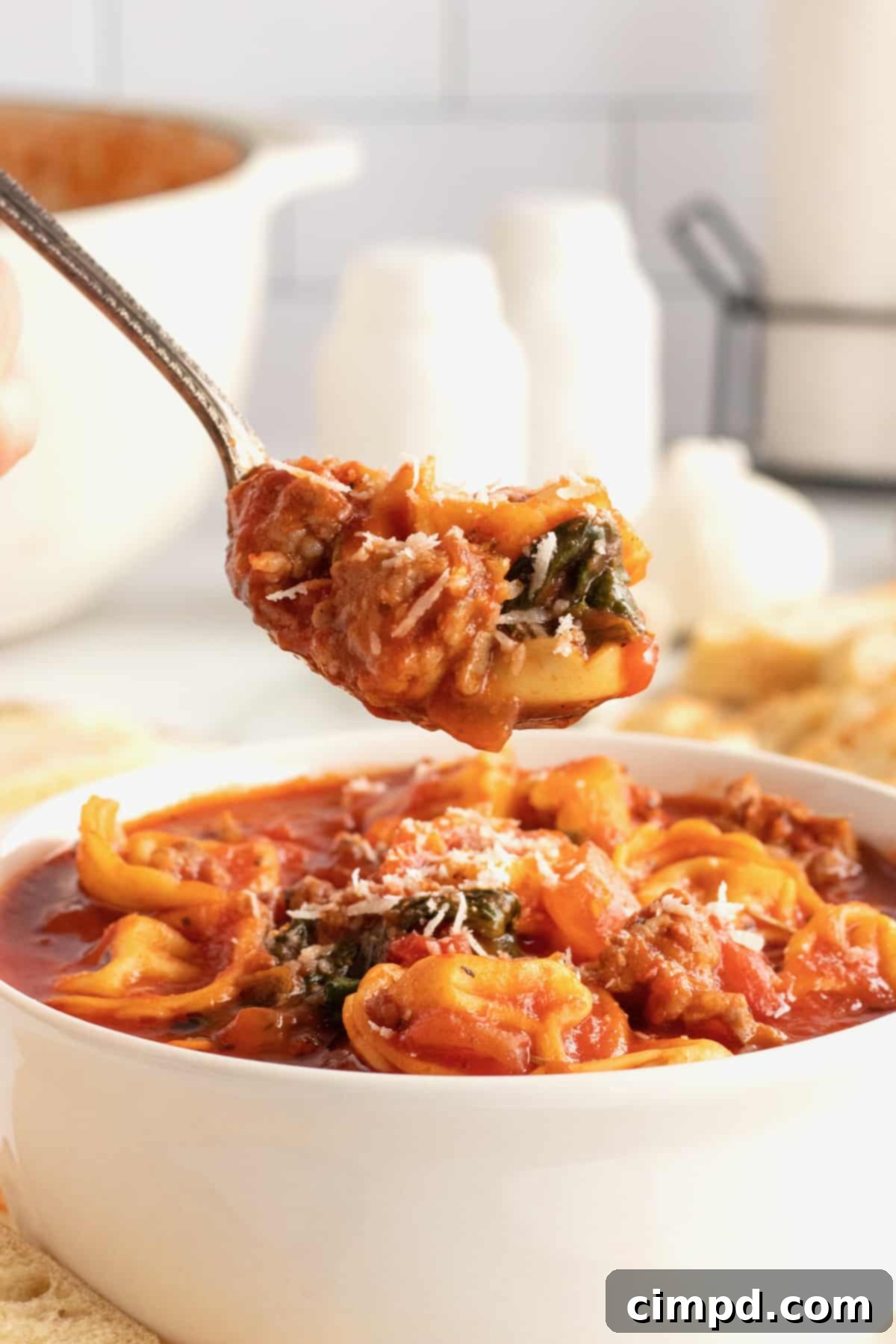 Tuscan Tortellini Soup by The BakerMama