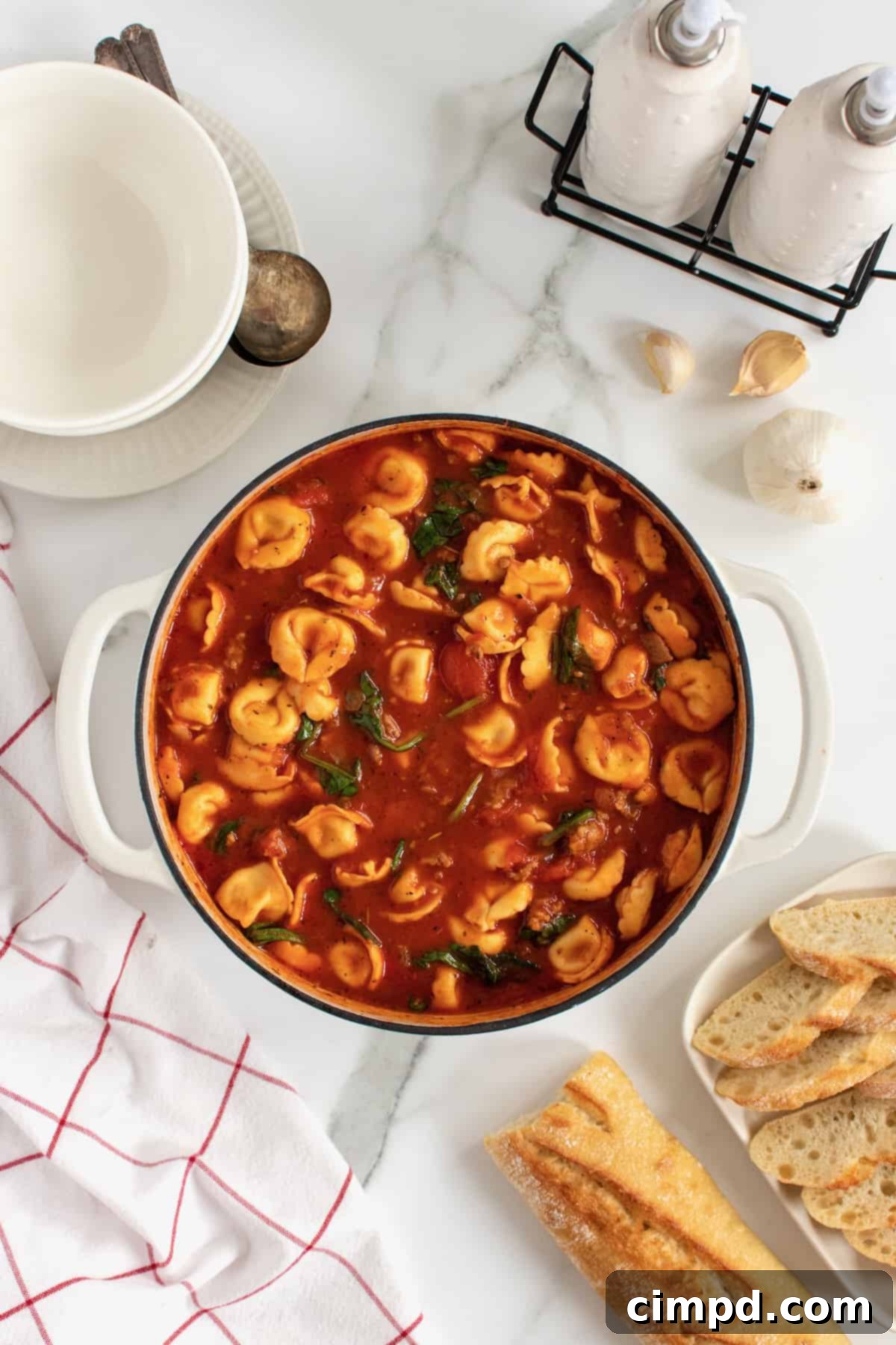 Tuscan Tortellini Soup by The BakerMama