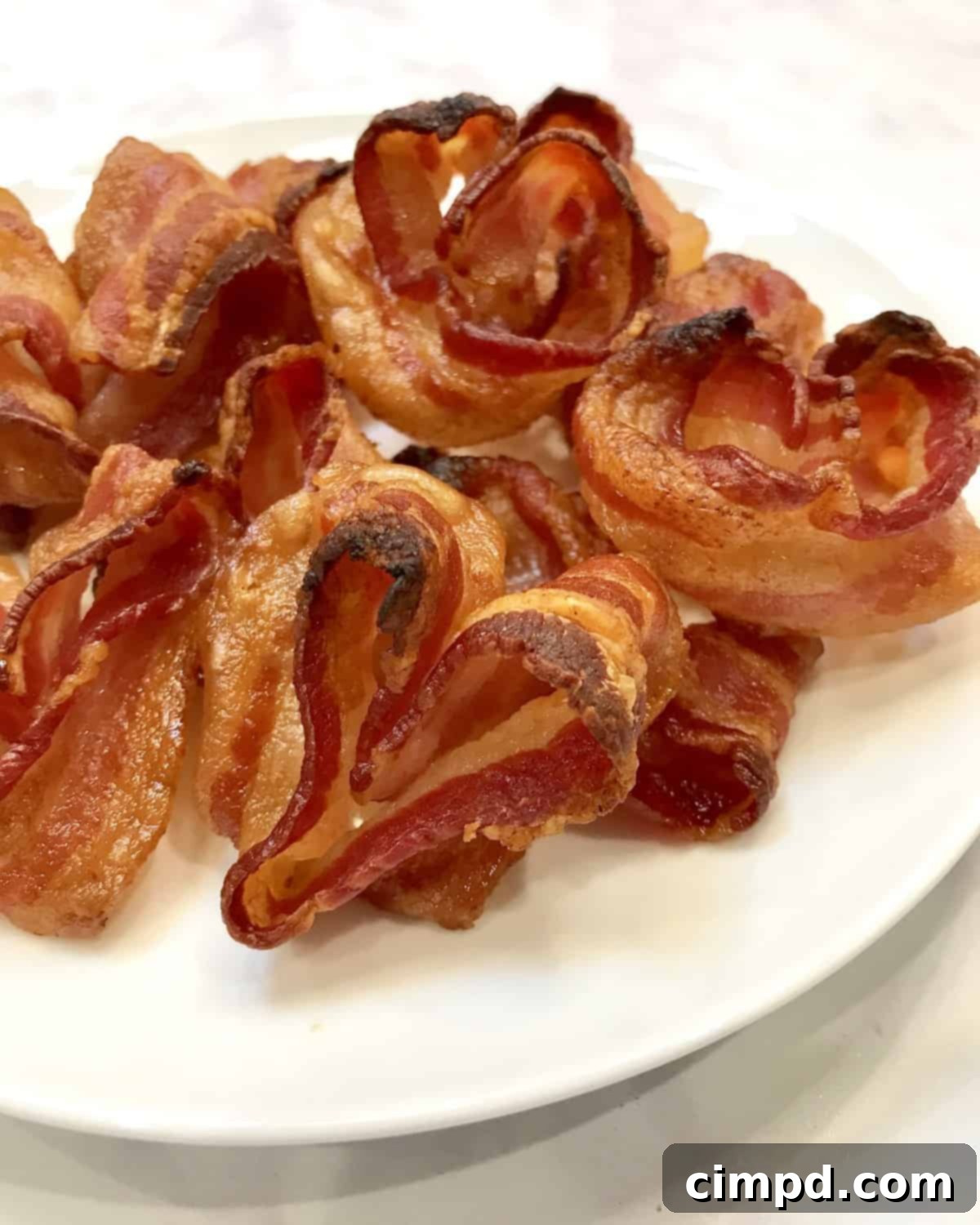 Delicious Heart-Shaped Bacon Ready to Serve