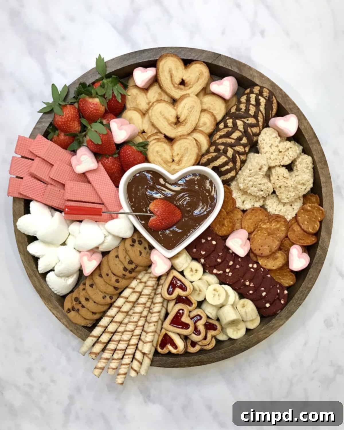 Valentine's Chocolate Fondue Board